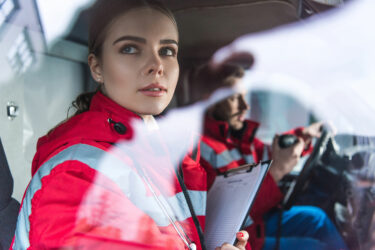 Female Paramedic and driver COMPRESSED