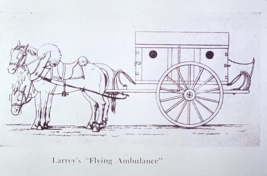 The flying ambulance designed by Dominique Jean Larrey 
