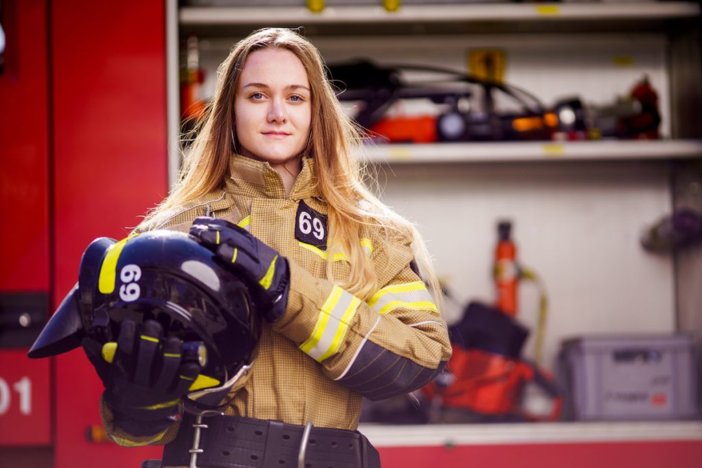 Female firefighter